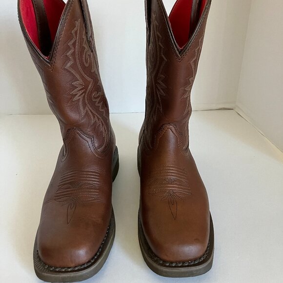 Rocky Original Pull On Mens Size 8 Brown Western Cowboy Work Boot Water Proof. - Picture 1 of 11